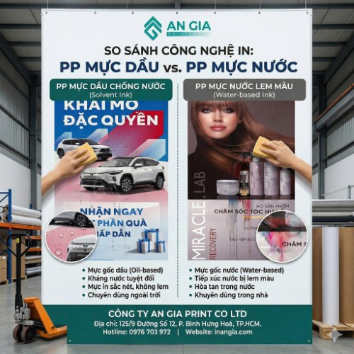 Khả năng chống nước và độ bền của chất liệu in standee PP ngoài trời